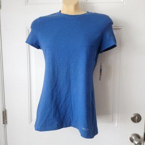 NWT CALVIN KLEIN Performance Blue Crewneck Tee-Shirt Top Sz S